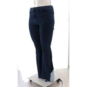 NWT G.I.L.I. NOVELTY FLARE LEG DENIM JEANS MEDIUM WASH 28T (TALL)